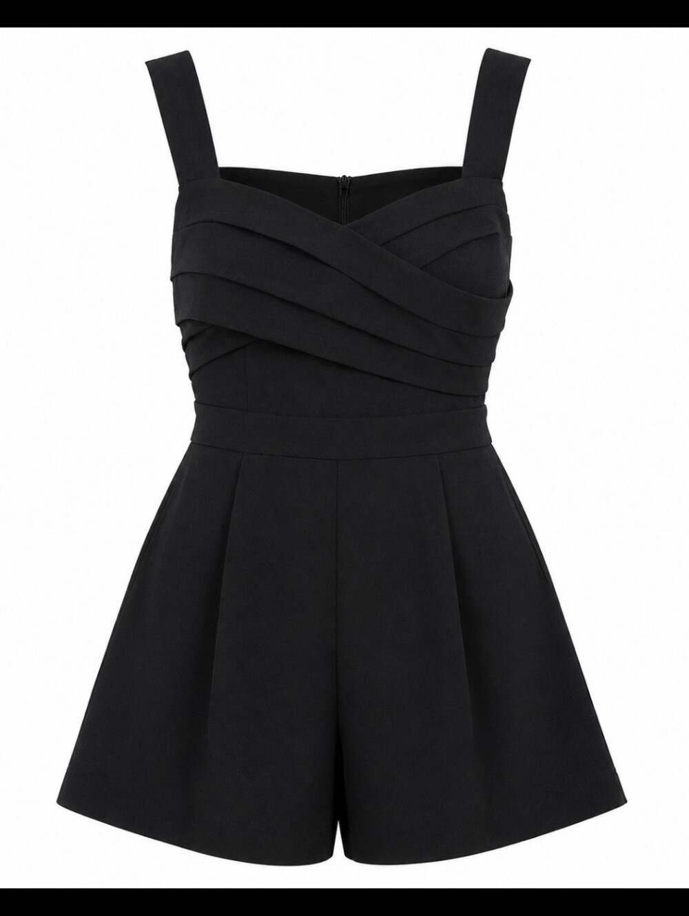 DO+BE Black Pleated Bodice Romper Size Large NWT Cocktail Party.
